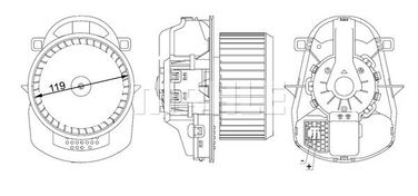 Mahle AB 258 000S Вентилятор салона - 3
