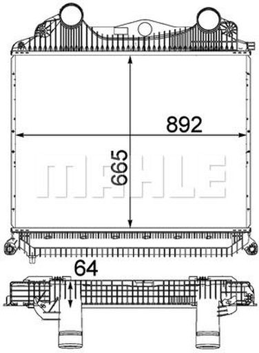Mahle CI 123 000P Интеркулер HCV - 1