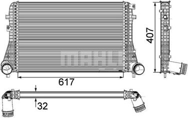 Mahle CI 208 000P Интеркулер - 1