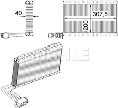 Mahle AE 109 000P Испаритель - 1