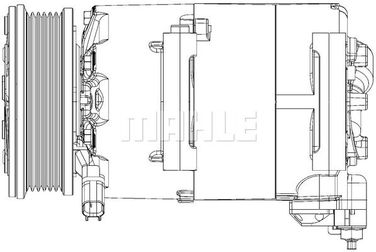 Mahle ACP 310 000P Компрессор кондиционера - 5