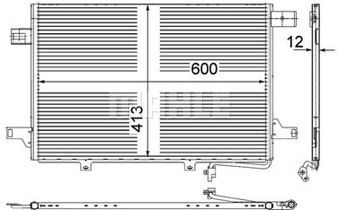 Mahle AC 452 000P Конденсер кондиционера - 1