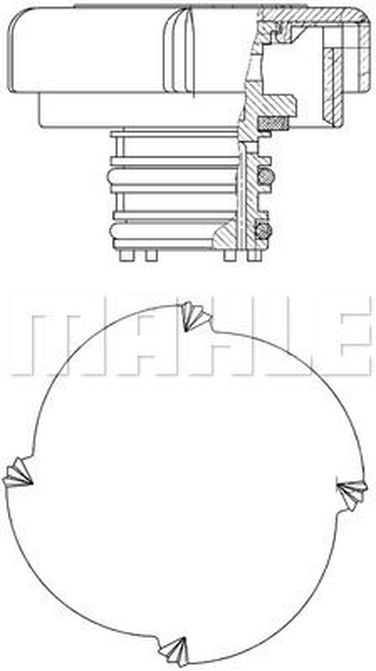 Mahle CRB 22 000P Крышка радиатора - 2