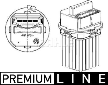 Mahle ABR 21 000P Регулятор и резистор вентилятора кондиционера - 2