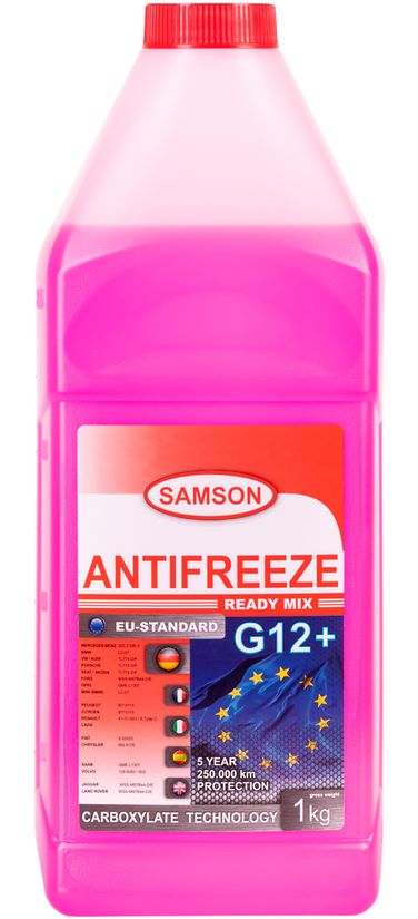 SAMSON 802026 Антифриз, готовый раствор EU-Standard g12+ long life красный -37°c, 1кг - 1