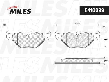 Miles E410099 Колодки тормозные дисковые - 2