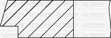 YENMAK 9109423000 Кольца ДВС поршневые (к-т на 1 поршень) - 3