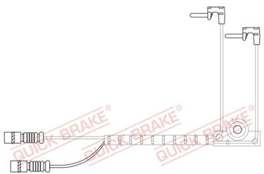 Quick Brake WS0422A Датчик износа тормозных колодок mercedes: g-klasse (w460) 1979 -1993, g-klasse (w463) 1989 - , g-kla - 1