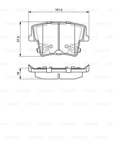 Bosch 0 986 494 678 Колодки тормозные дисковые bosch | зад | - 1