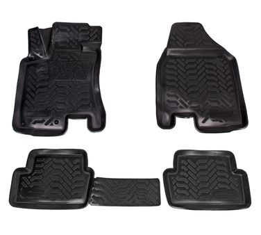 AIRLINE ACM-PS-89 Ковры (3D с подпят.) для Nissan Qashqai (07-14) 4 шт., выс.борт, полимер., черн. - 1