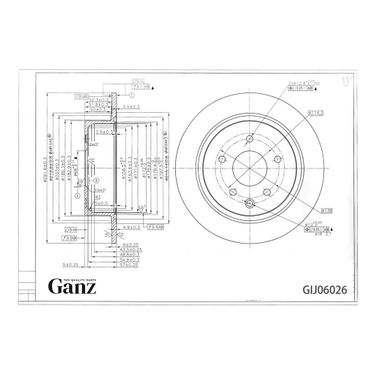 GANZ GIJ06026 Диск тормозной задний ganz - 3