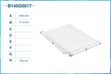CWORKS B140G0017 Фильтр салонный пылевой - 2