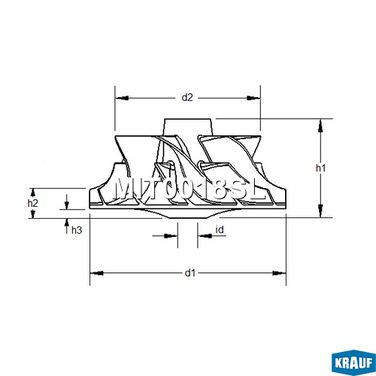 Krauf MIT0018SL Крыльчатка турбокомпрессора - 3