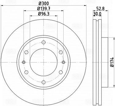 Trialli DF 084211 Диск тормозной | перед | - 3