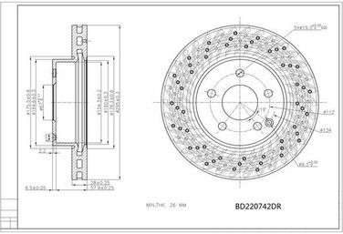 Miles K001326 Диск тормозной mercedes w204/w212 09- передний D=295мм.с перфорацией - 1