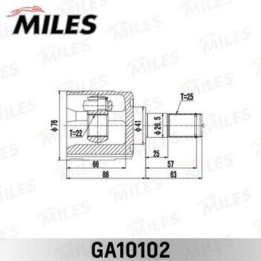 Miles GA10102 Шрус hyundai elantra (hd) 2006-2011 внут. - 1