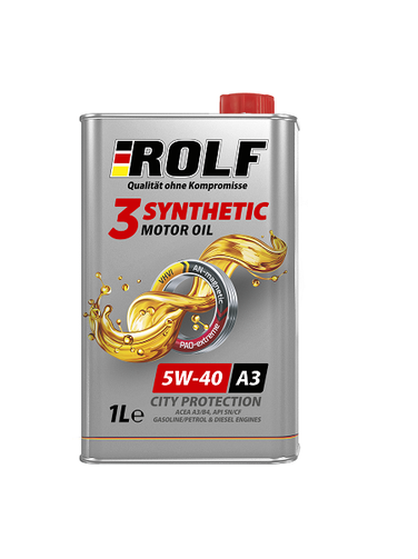 ROLF 322552 Масло rolf  5w40 3-synthetic acea a3/b4 ( 1л) синт. - 1