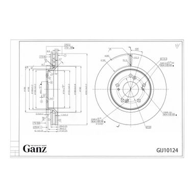 GANZ GIJ10028 Диск тормозной передний | перед | - 3