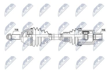 NTY NPWBM135 Полуось mini Countryman, Paceman 10->16 правая акпп l=620 mm | перед прав | - 4