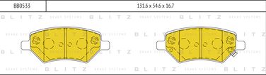 Blitz BB0533 Колодки тормозные дисковые | перед прав/лев | - 1