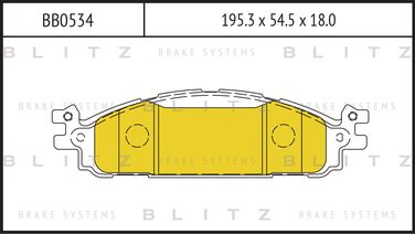Blitz BB0534 Колодки тормозные дисковые | перед прав/лев | - 1