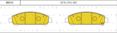 Blitz BB0541 Колодки тормозные дисковые | перед прав/лев | - 1