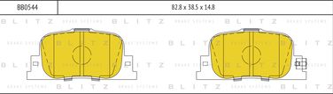 Blitz BB0544 Колодки тормозные дисковые | зад прав/лев | - 1