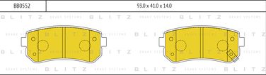 Blitz BB0552 Колодки тормозные дисковые | зад прав/лев | - 1