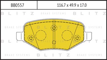 Blitz BB0557 Колодки тормозные дисковые | зад прав/лев | - 1