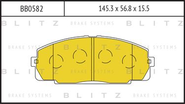 Blitz BB0582 Колодки тормозные дисковые | перед прав/лев | - 1