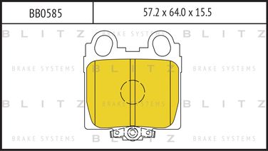 Blitz BB0585 Колодки тормозные дисковые | зад прав/лев | - 1