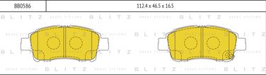 Blitz BB0586 Колодки тормозные дисковые | перед прав/лев | - 1
