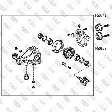 FIXAR FG0741 Сайлентблок опоры дифференциала - 2