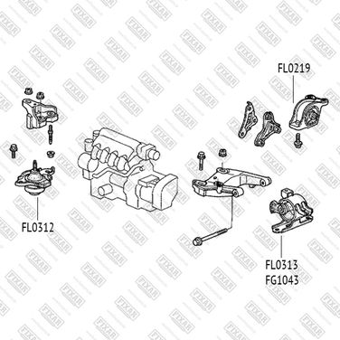 FIXAR FL0219 Опора двигателя задняя - 2