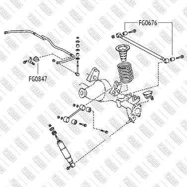 FIXAR FG0676 Сайлентблок заднего поперечного рычага - 2