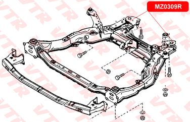 VTR MZ0309R Сайлентблок подрамника передней подвески, задний - 2