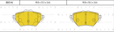 Blitz BB0546 Колодки тормозные дисковые | зад прав/лев | - 1