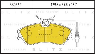 Blitz BB0564 Колодки тормозные дисковые | перед прав/лев | - 1