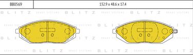 Blitz BB0569 Колодки тормозные дисковые | перед прав/лев | - 1