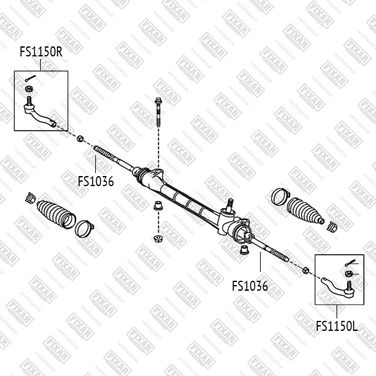 FIXAR FS1150R Наконечник рулевой тяги правый | перед | - 2