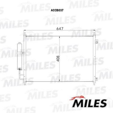 Miles ACCB037 Конденсер nissan x-trail 2.0 07- - 1