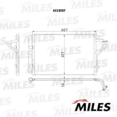 Miles ACCB157 Конденсер hyundai I30 1.4/1.6d 12-/elantra 11- - 1