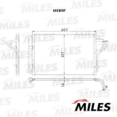 Miles ACCB157 Конденсер hyundai I30 1.4/1.6d 12-/elantra 11- - 3