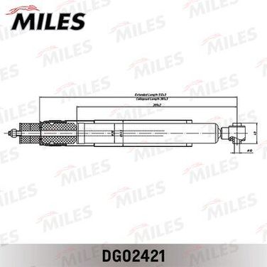 Miles DG02421 Амортизатор mercedes w124 зад.газ. - 1