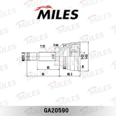 Miles GA20590 Шрус hyundai matrix 1.8 01- нар. +abs - 3