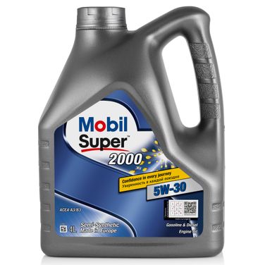 Mobil 155317 5w-30 Mobil Super 2000 X1 4л (полусинт. мотор. масло) - 1