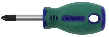 JONNESWAY D71P238 Отвертка стержневая крестовая anti-slip grip, PH2х38 мм - 1