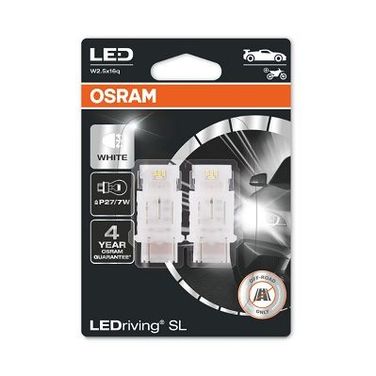 Osram 3157DWP-02B LEDriving SL (3поколение) 2,0w/12v p27/7w w2.5x16q bli2 белый 6000k 2шт - 1