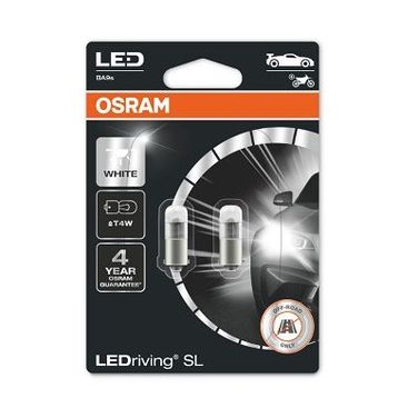 Osram 3893DWP-02B Снят, замена 3893dwp-2bl Комплект ламп ledriving T4W 12v/0,8w ba9s 5xbli2 2шт - 1