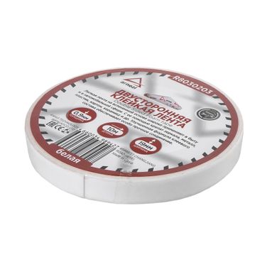 ARNEZI R8030203 Лента липкая двусторонняя 19мм x 10м на вспененной основе белая arnezi r0830203 - 1